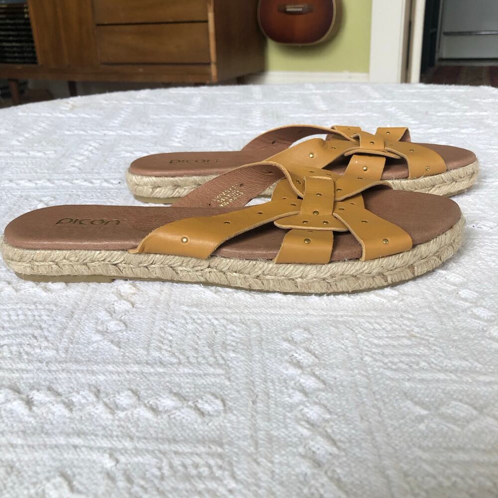 Picon Leather Authentic Espadrille Sandals Made in Spain 9 Vacation‎ Boho Resort